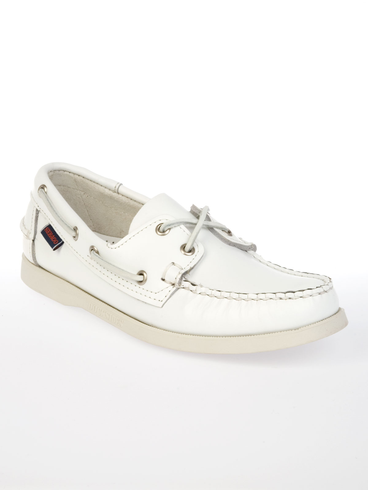 sebago docksides white