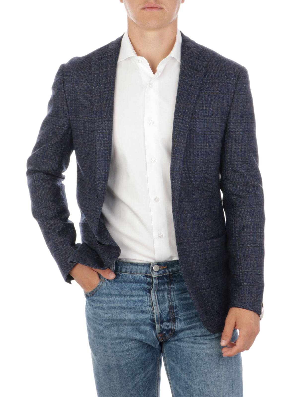 CORNELIANI Men s Wool and Cashmere Blazer Blue 906Y72 2816381