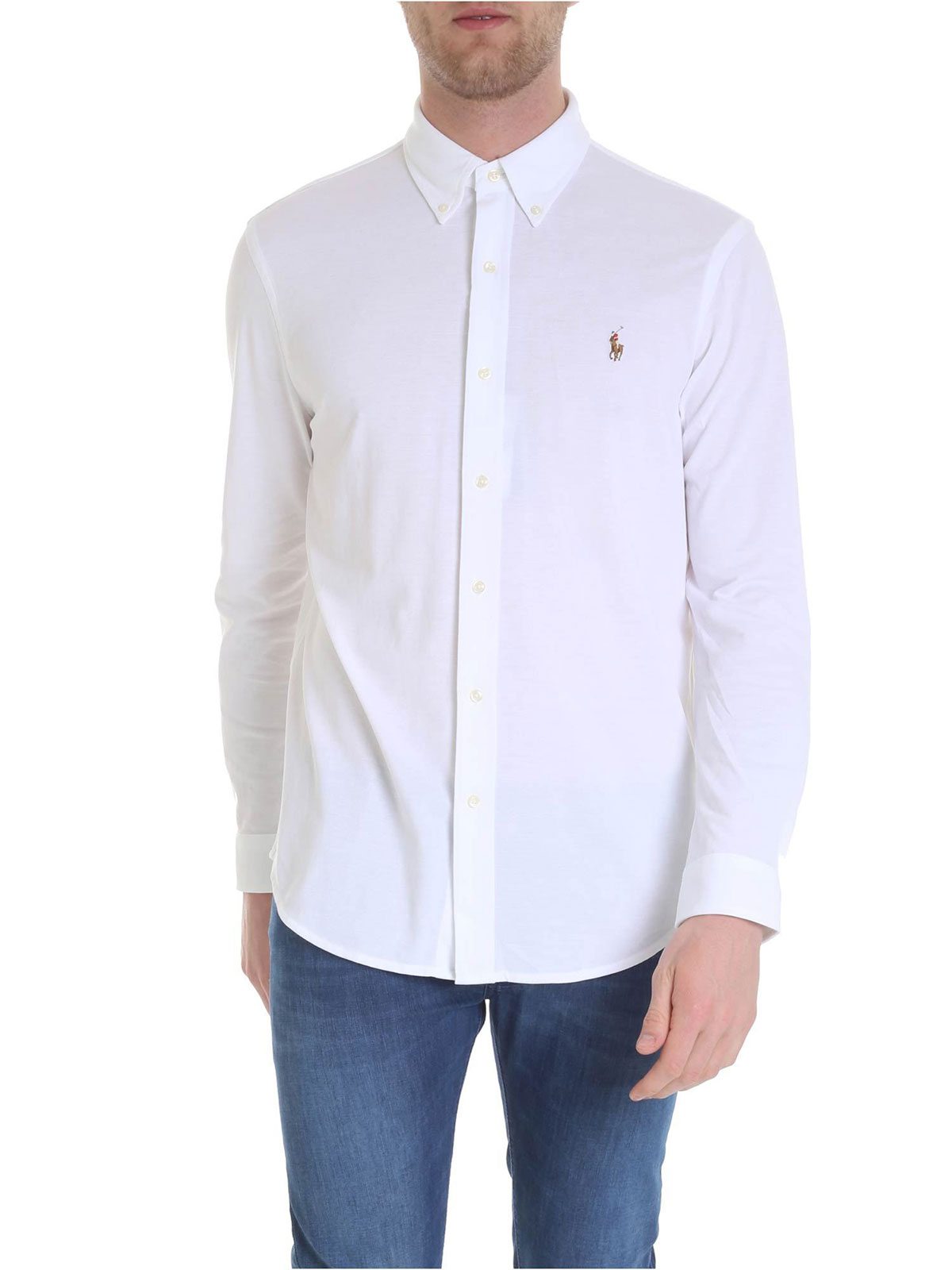 mens white ralph lauren oxford shirt