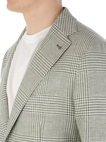 Picture of TAGLIATORE | Men's Prince of Wales Linen Jacket