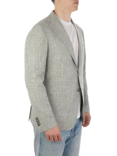 Picture of TAGLIATORE | Men's Prince of Wales Linen Jacket