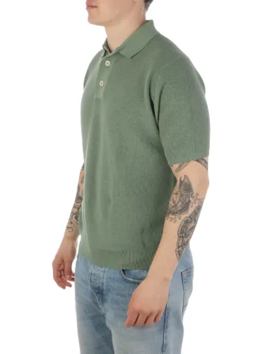 Picture of FILIPPO DE LAURENTIIS | Men's Knitted Cotton Polo Shirt