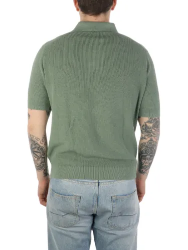 Picture of FILIPPO DE LAURENTIIS | Men's Knitted Cotton Polo Shirt