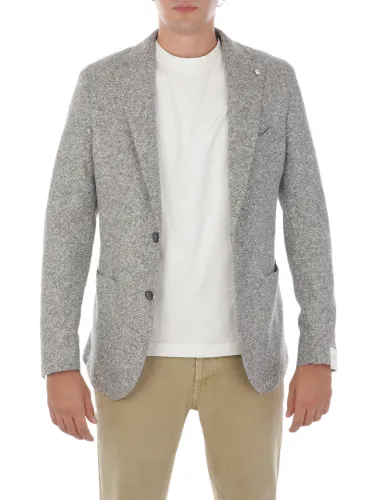 Picture of LBM 1911 | Men's Jersey Stretch Herringbone Jacket