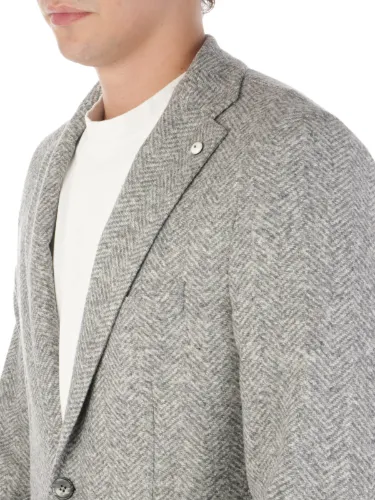 Picture of LBM 1911 | Men's Jersey Stretch Herringbone Jacket