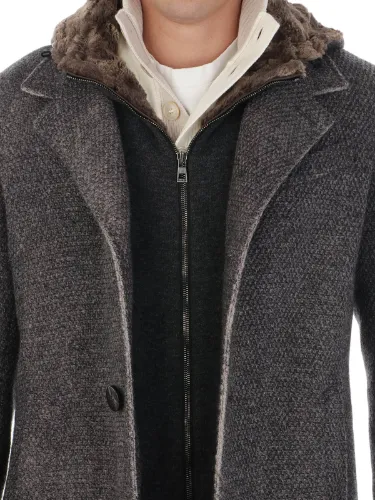 Picture of GIMO'S | Men's Wool and Alpaca Coat