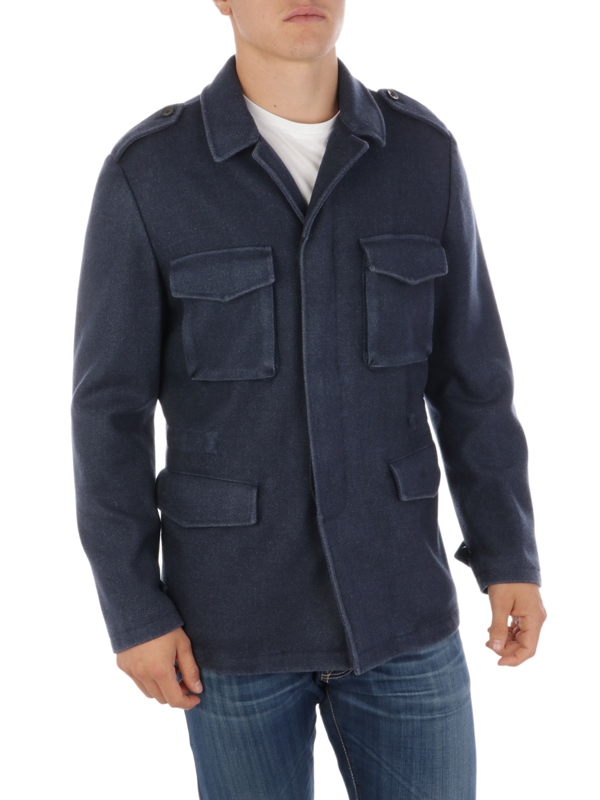 if Banishment Shiny BOGLIOLI Men's Virgin Wool Field Jacket Blue | OCT103BSC711 | Botta & B  Online Store