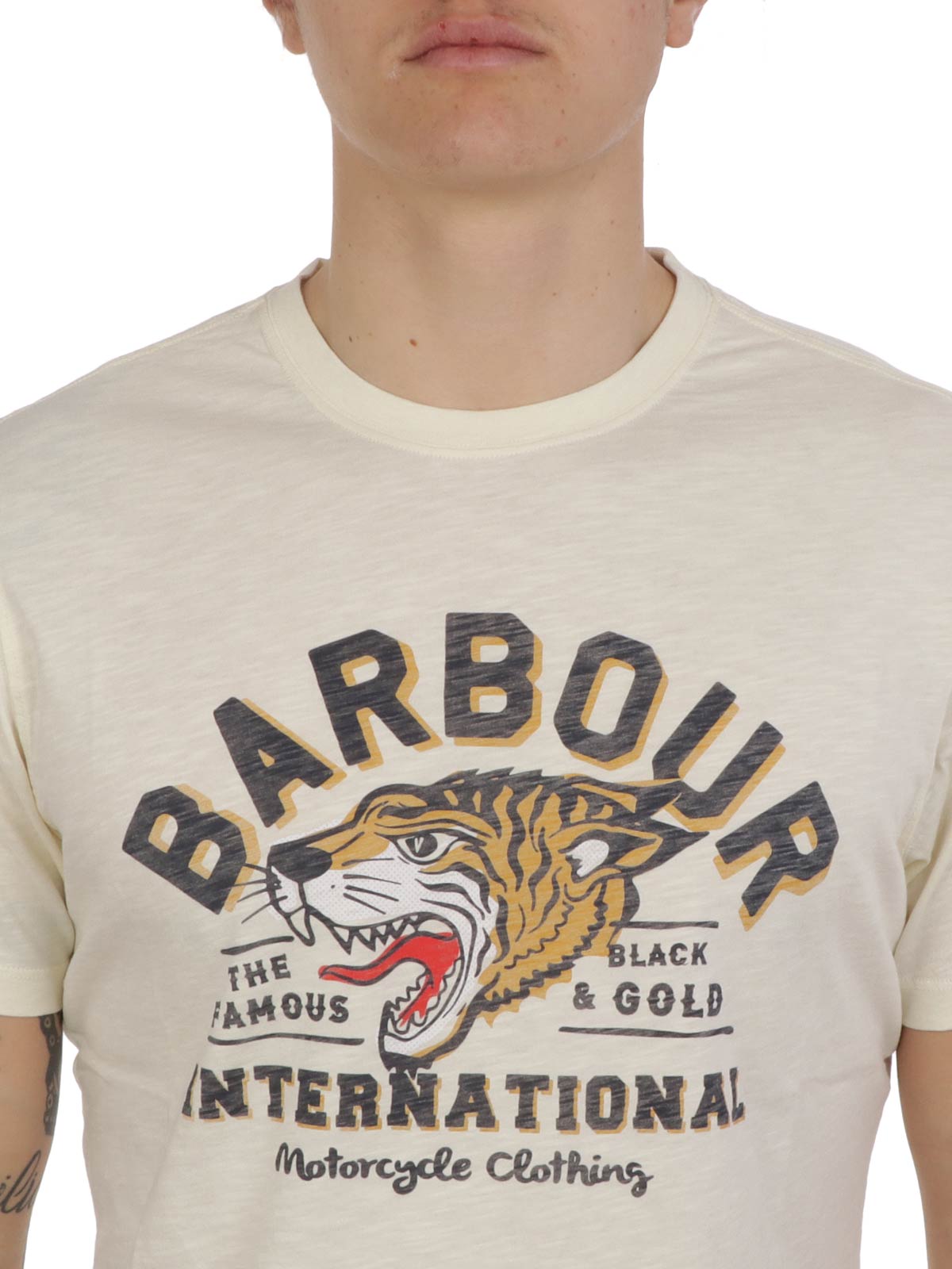 barbour t shirt mens gold