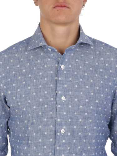 Immagine di BARBA | Camicia Uomo in Lino a Pois