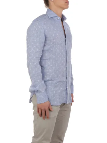 Immagine di BARBA | Camicia Uomo in Lino a Pois