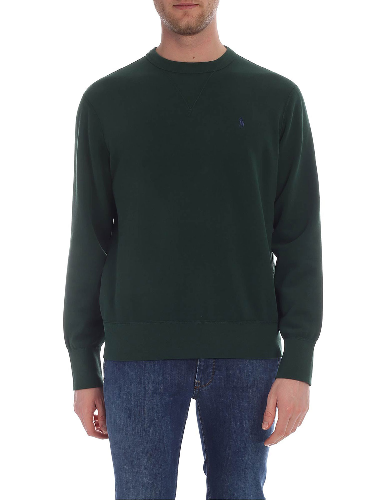mens polo crewneck sweatshirt