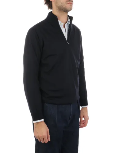 Picture of FILIPPO DE LAURENTIIS | Men's Half Zip Wool Sweater