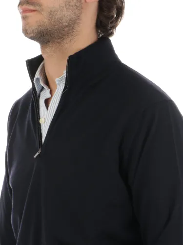 Picture of FILIPPO DE LAURENTIIS | Men's Half Zip Wool Sweater