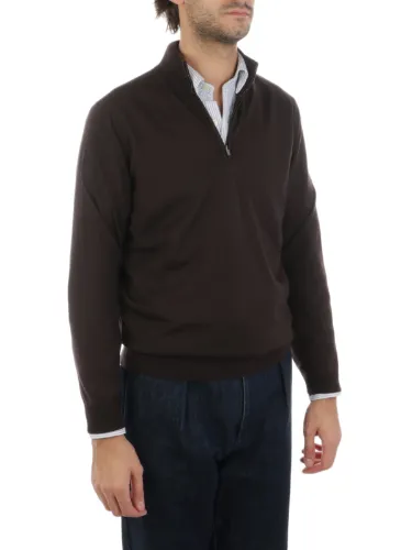 Picture of FILIPPO DE LAURENTIIS | Men's Half Zip Wool Sweater