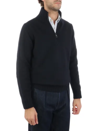 Picture of FILIPPO DE LAURENTIIS | Men's Wool Half-Zip Sweater