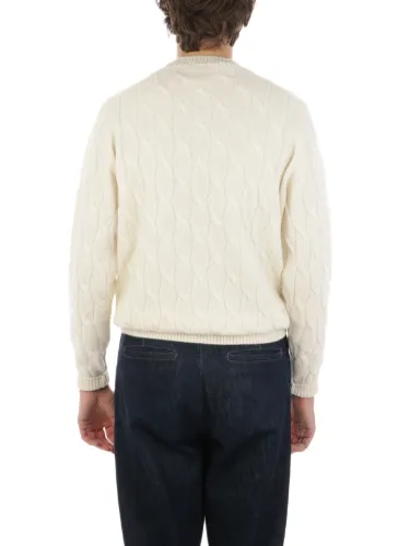 Picture of FILIPPO DE LAURENTIIS | Men's Cable Knit Wool and Cashmere Sweater