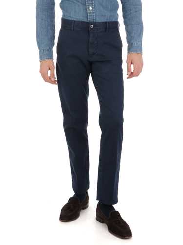 Fits M INCOTEX Pantaloni INCOTEX*COTTON+LINEN*Made in Italy*BLUE*ankle 18 cm,Size 48 