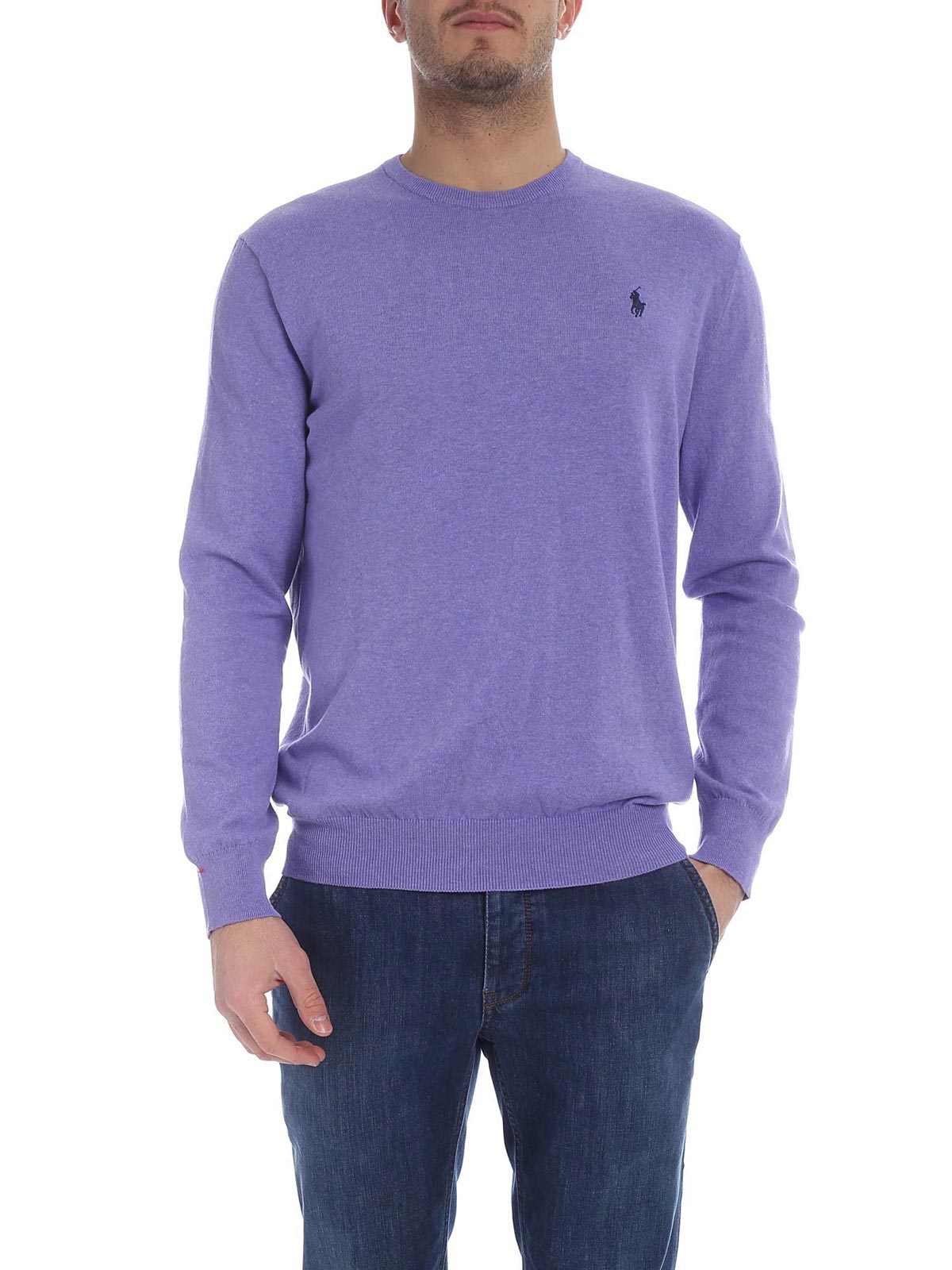 purple polo sweater