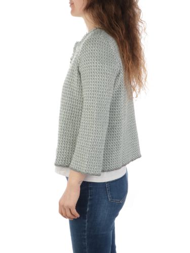 Immagine di BASE | Cardigan Donna in Cotone con Frange