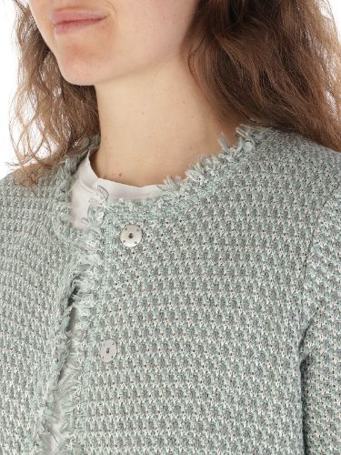 Immagine di BASE | Cardigan Donna in Cotone con Frange