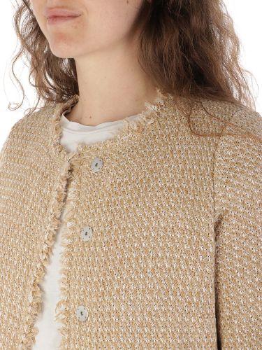 Immagine di BASE | Cardigan Donna in Cotone con Frange