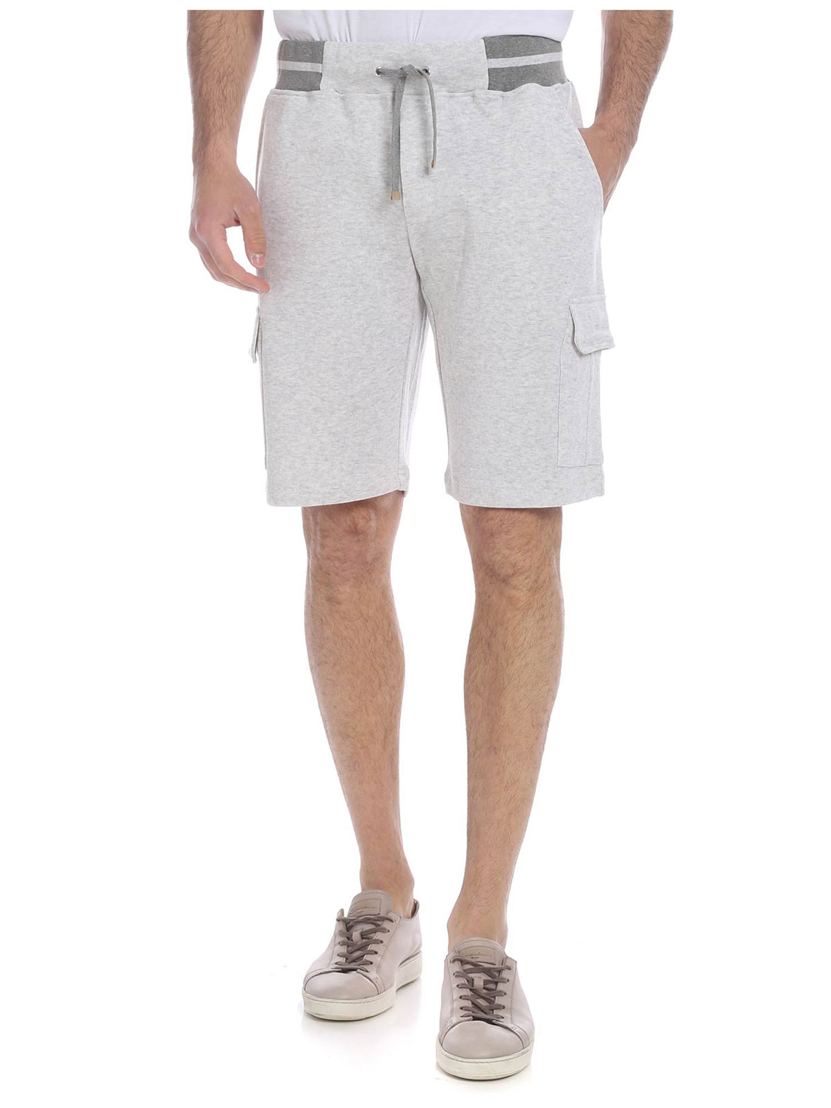 ELEVENTY Bermuda Uomo in Felpa Grigio Melange | 979FE0241 | Botta \u0026 B  Abbigliamento