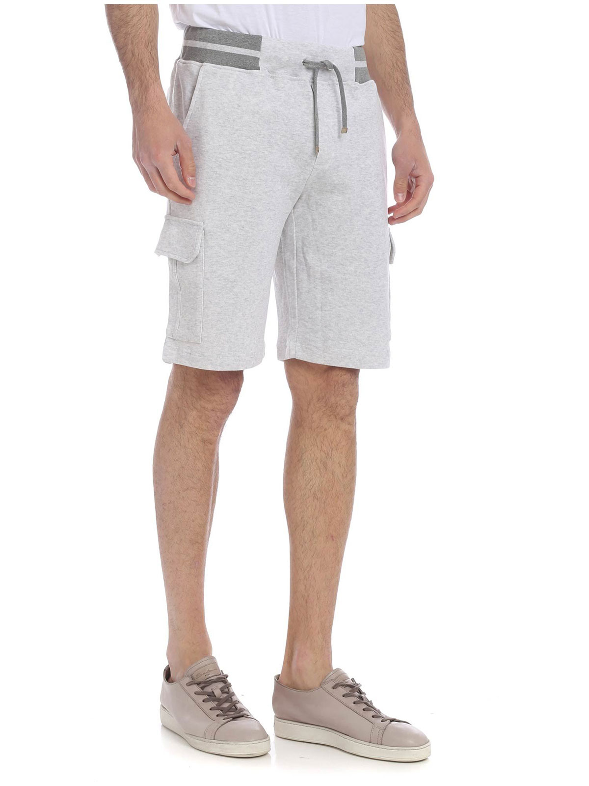 ELEVENTY Bermuda Uomo in Felpa Grigio Melange | 979FE0241 | Botta \u0026 B  Abbigliamento