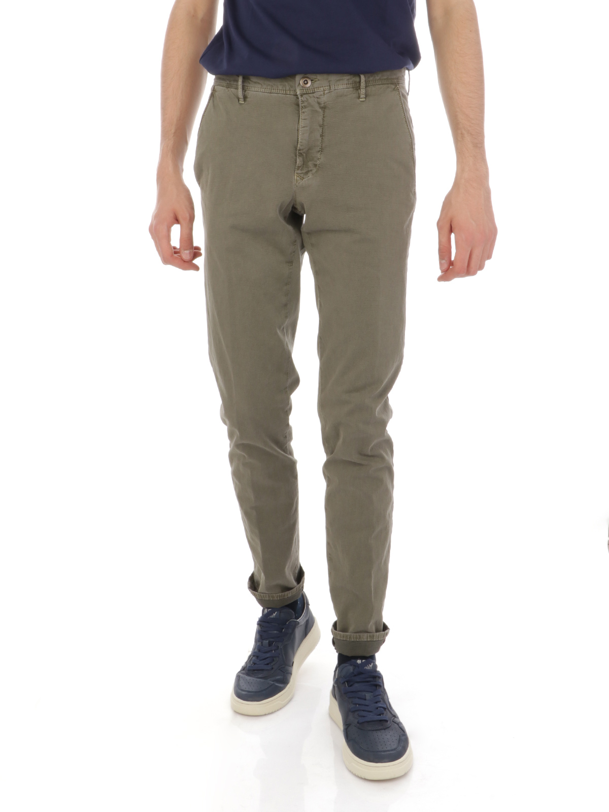 INCOTEX Pantaloni Chino Uomo Slacks Verde | 12S103.90873 | Botta \u0026 B  Abbigliamento