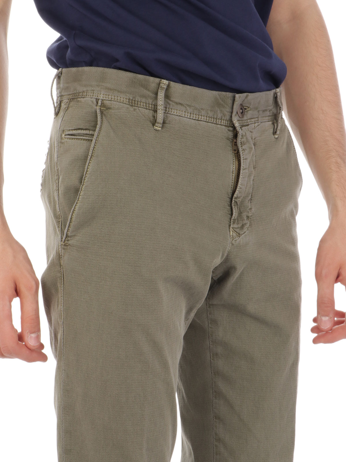 INCOTEX Pantaloni Chino Uomo Slacks Verde | 12S103.90873 | Botta \u0026 B  Abbigliamento