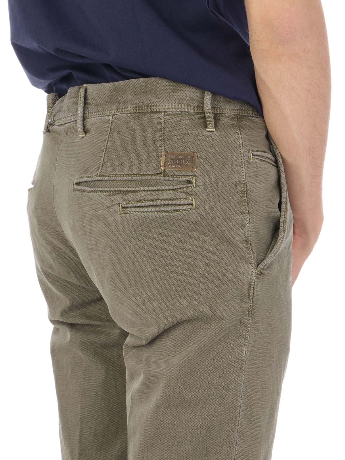 INCOTEX Pantaloni Chino Uomo Slacks Verde | 12S103.90873 | Botta \u0026 B  Abbigliamento