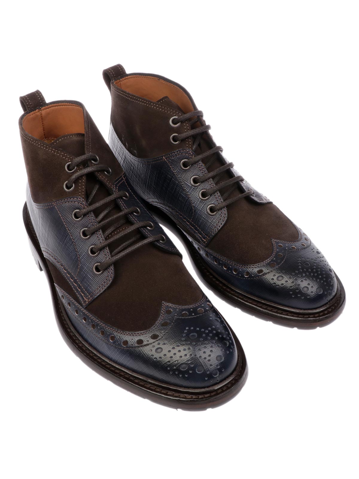 stivaletti stringati uomo