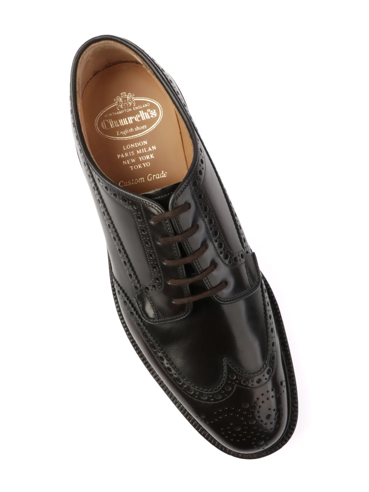 CHURCH'S Men's Grafton Calf Derby Shoes Light Ebony