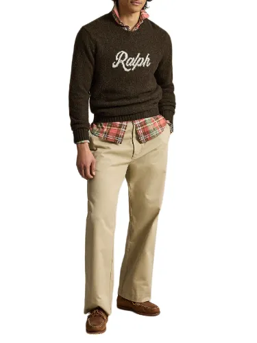 Picture of POLO RALPH LAUREN | Men's Logo Intarsia Pullover in Wool and Cashmere