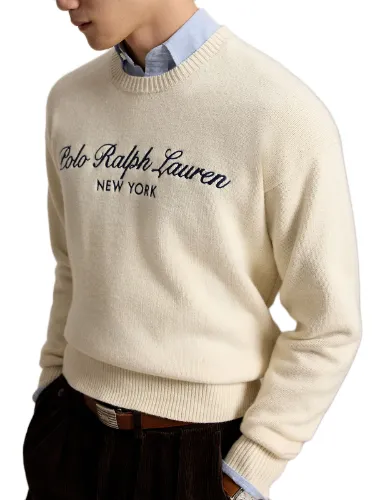 Immagine di POLO RALPH LAUREN | Pullover Uomo Intarsia in Lana e Cotone