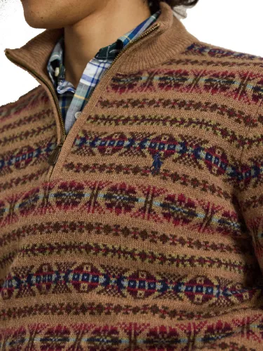 Picture of POLO RALPH LAUREN | Men's Fair Isle Half Zip Sweater