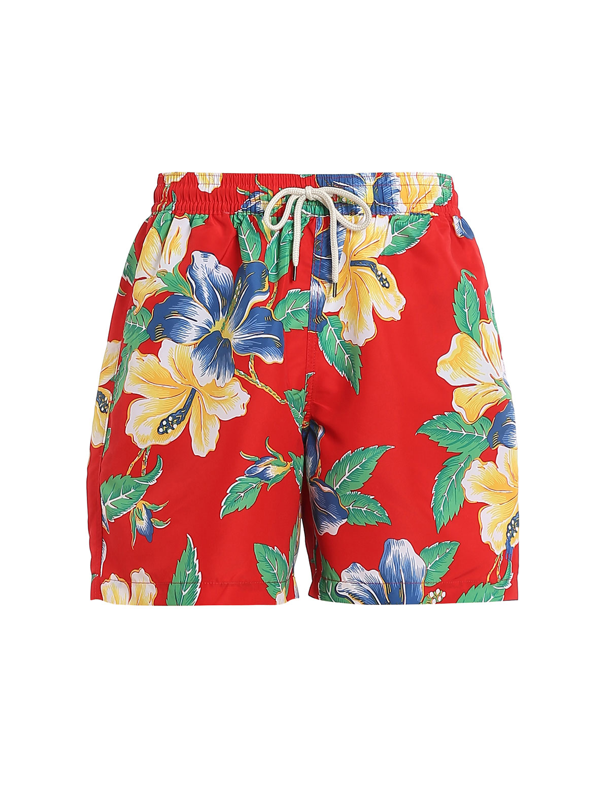 POLO RALPH LAUREN Men's Hawaii Swim Shorts Red Vintage Hibiscus |  710787084001 | Botta & B Online Store