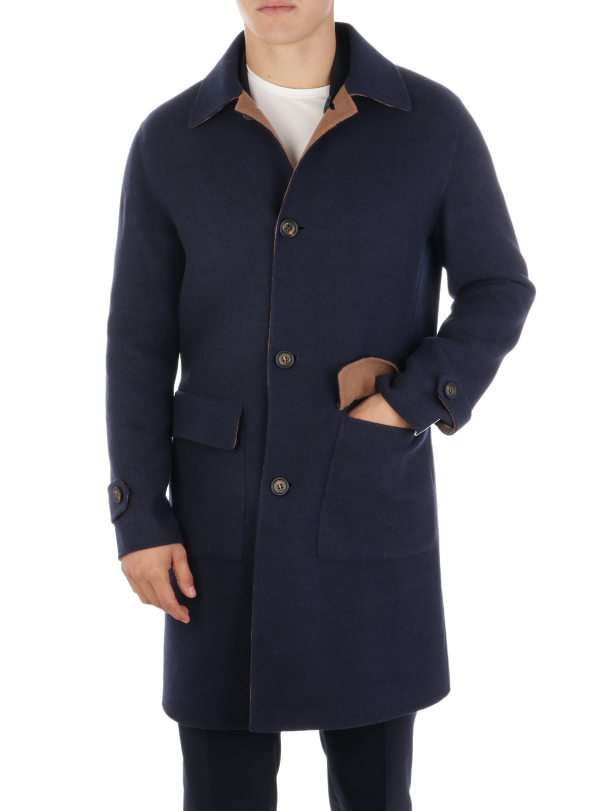 ELEVENTY | Men's Reversible Virgin Wool Coat,ELEVENTY | Men's ...