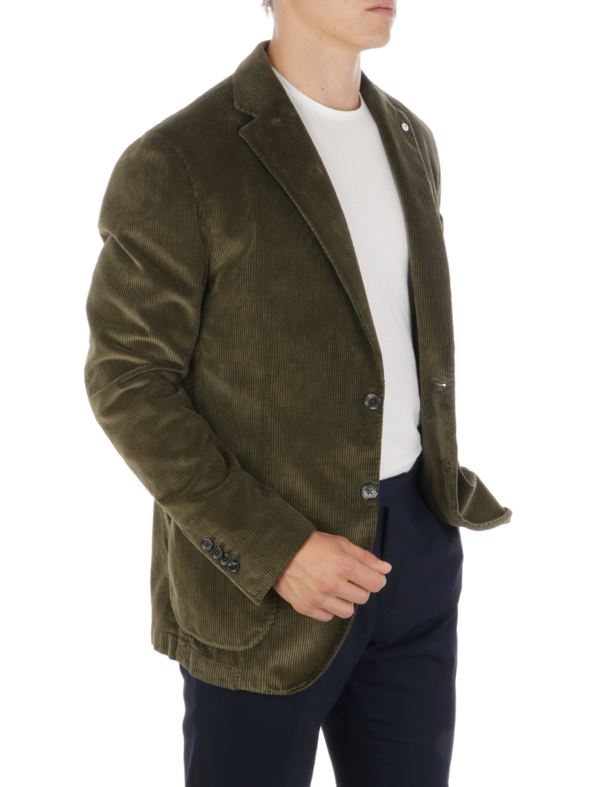 LBM 1911 Giacca Uomo in Velluto a Coste Verde Oliva | 2837 15138 | Botta \u0026  B Abbigliamento