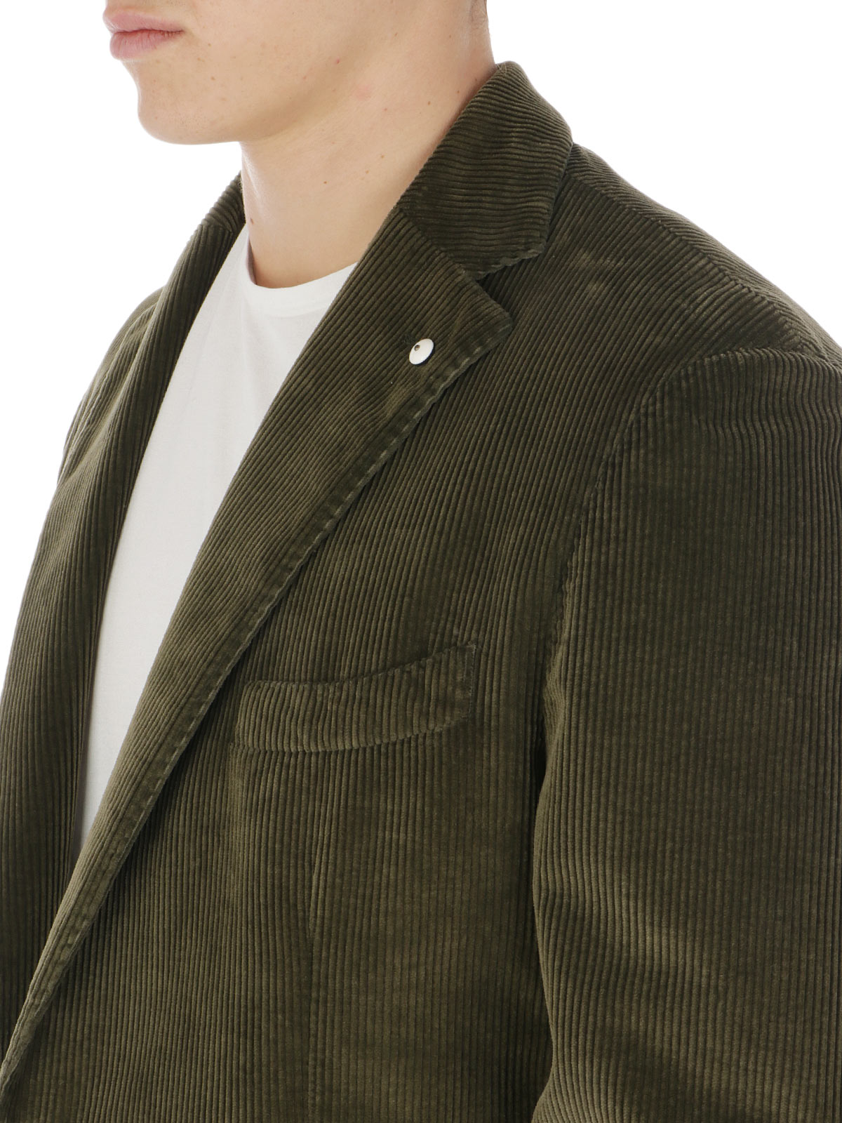 LBM 1911 Giacca Uomo in Velluto a Coste Verde Oliva | 2837 15138 | Botta \u0026  B Abbigliamento
