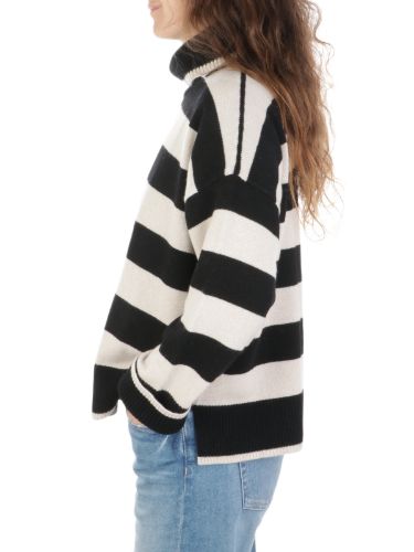 Immagine di INCONTRO 7 | Dolcevita Donna a Righe in Lana e Cashmere