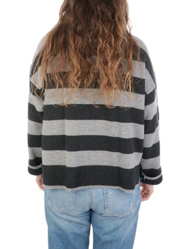Immagine di INCONTRO 7 | Dolcevita Donna a Righe in Lana e Cashmere