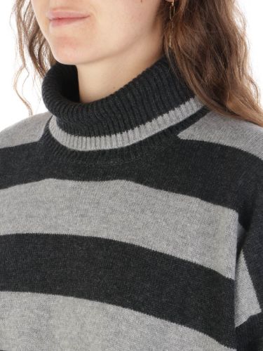 Immagine di INCONTRO 7 | Dolcevita Donna a Righe in Lana e Cashmere