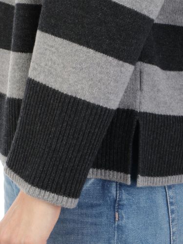 Immagine di INCONTRO 7 | Dolcevita Donna a Righe in Lana e Cashmere
