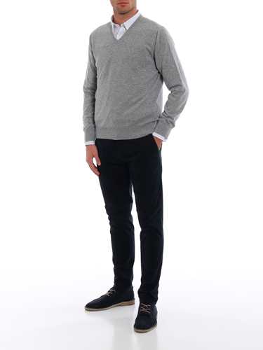 Picture of CRUCIANI | Men's Cashmere V-Neck Sweater