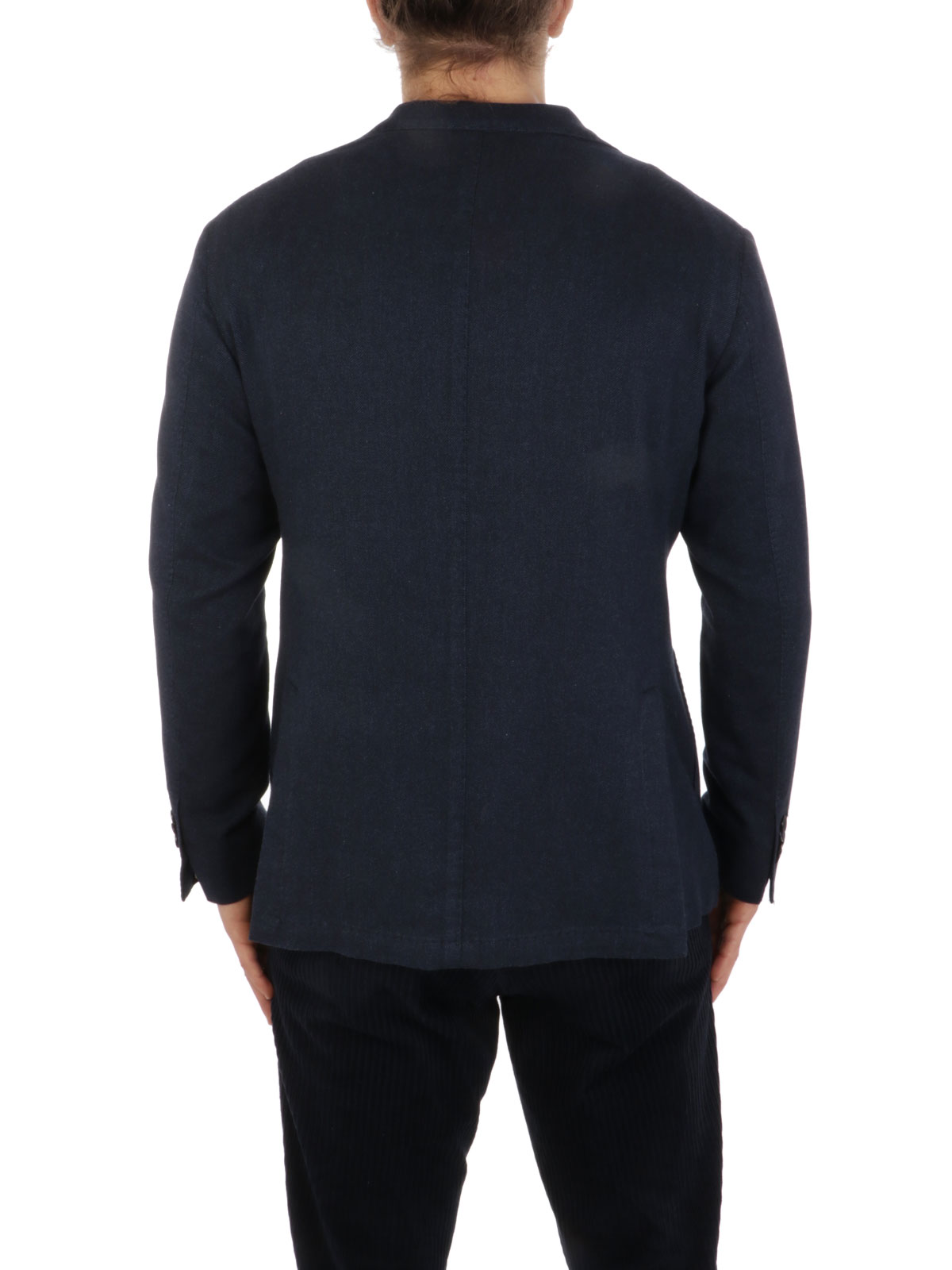 LBM 1911 Giacca Uomo in Cotone Harringbone Blu 5142 2815 Botta B Abbigliamento