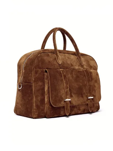 Picture of ORCIANI | Men's Peach Duffle Bag in Suede