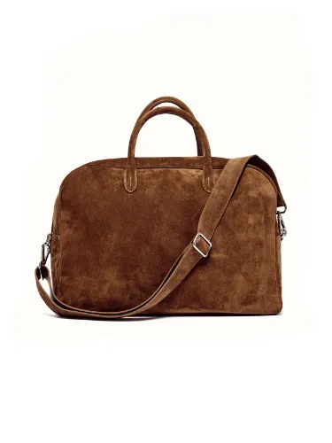 Picture of ORCIANI | Men's Peach Duffle Bag in Suede
