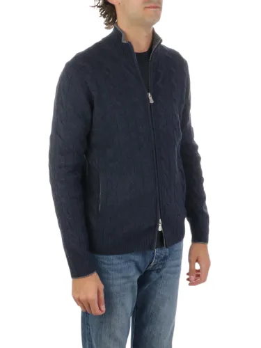 Immagine di BARBA | Cardigan Uomo in Lana e Cashmere a Treccia