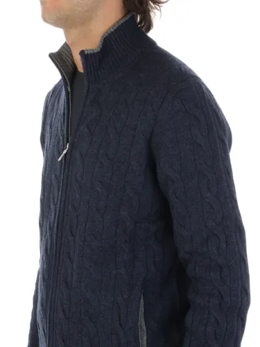 Immagine di BARBA | Cardigan Uomo in Lana e Cashmere a Treccia