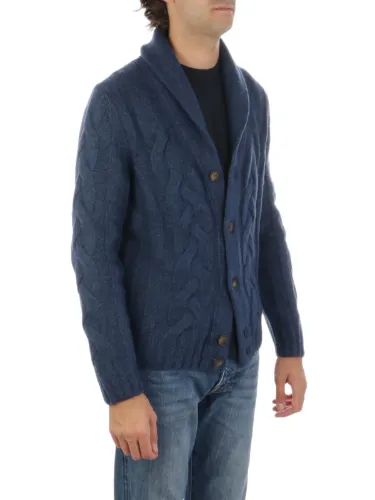Immagine di BARBA | Cardigan Uomo Sciallato in Lana a Treccia